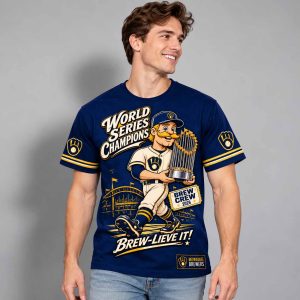 Mascot Bernie Brewer WS Champions Brew Lieve It Shirt 2