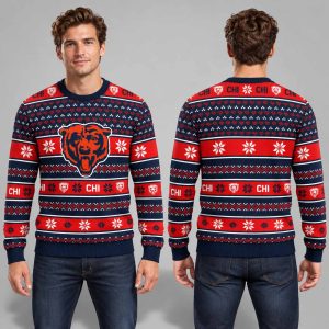 Bears Holiday Touchdown Mascot Ugly Sweater 2