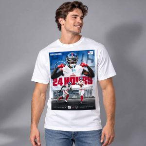 Giants At Houston Texans Week 7 Oct 25 1.00 PM Go Big Blue Graphic Poster Shirt 2