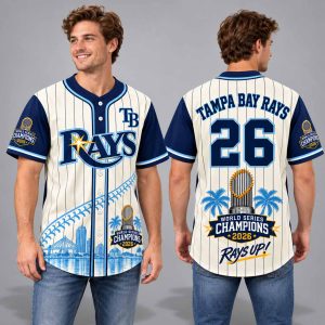 TB Rays World Series Champions 2026 Baseball Jersey 2