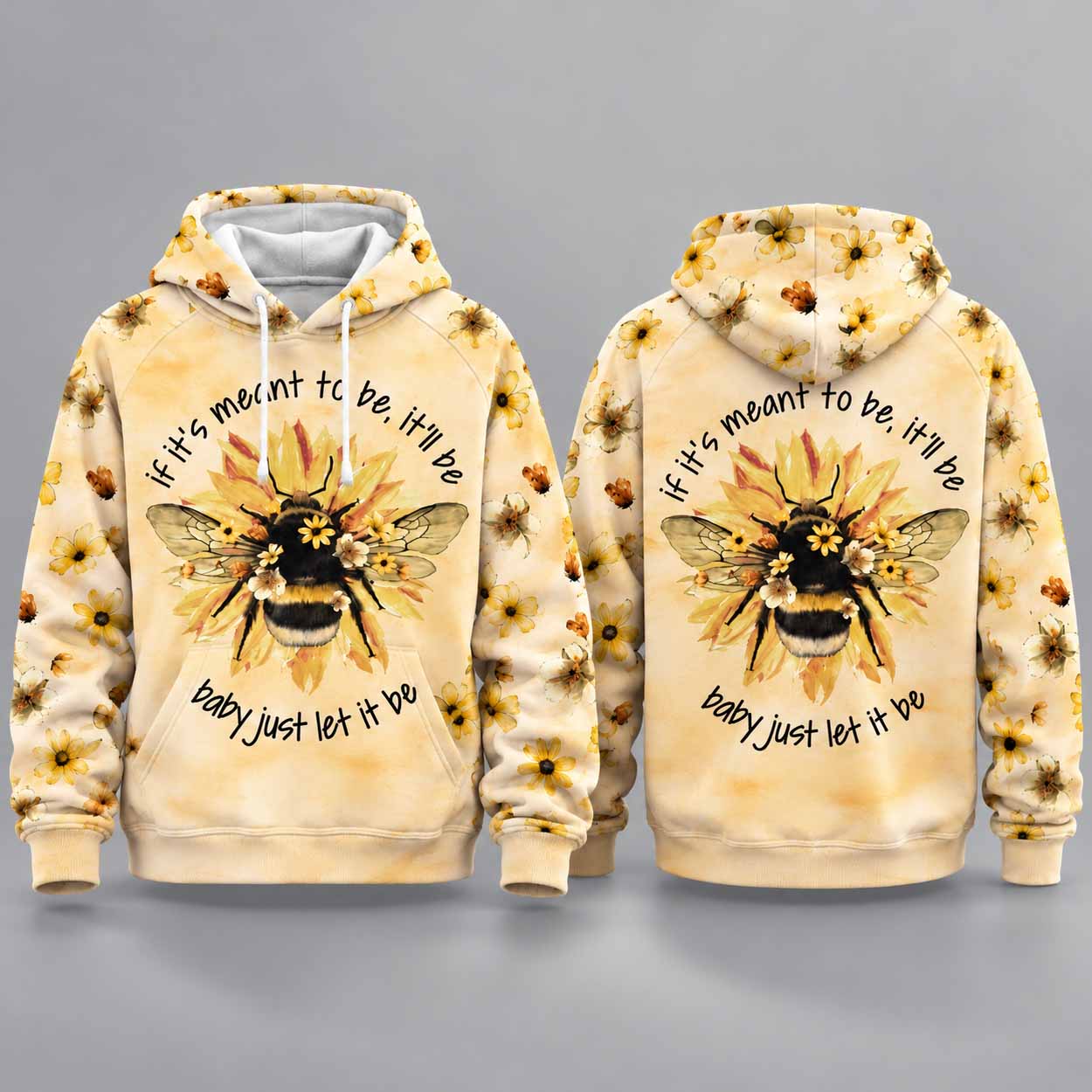 Bee Flower If It’s Meant To Be It’ll Be Hoodie 1 Bee Flower If It’s Meant To Be It’ll Be Hoodie 1