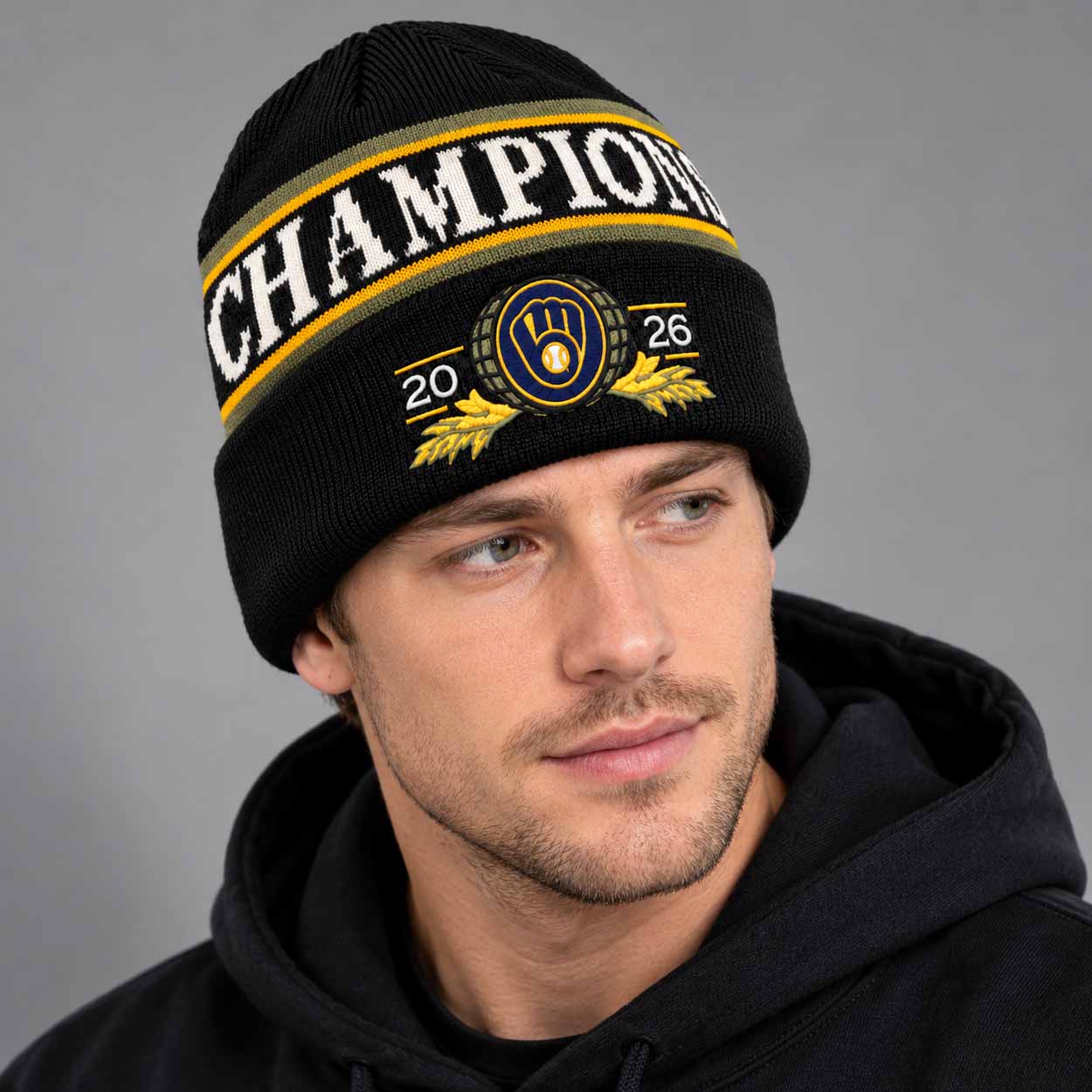 Brewers 2026 World Series Champs Beanie Hat 2 Brewers 2026 World Series Champs Beanie Hat 2