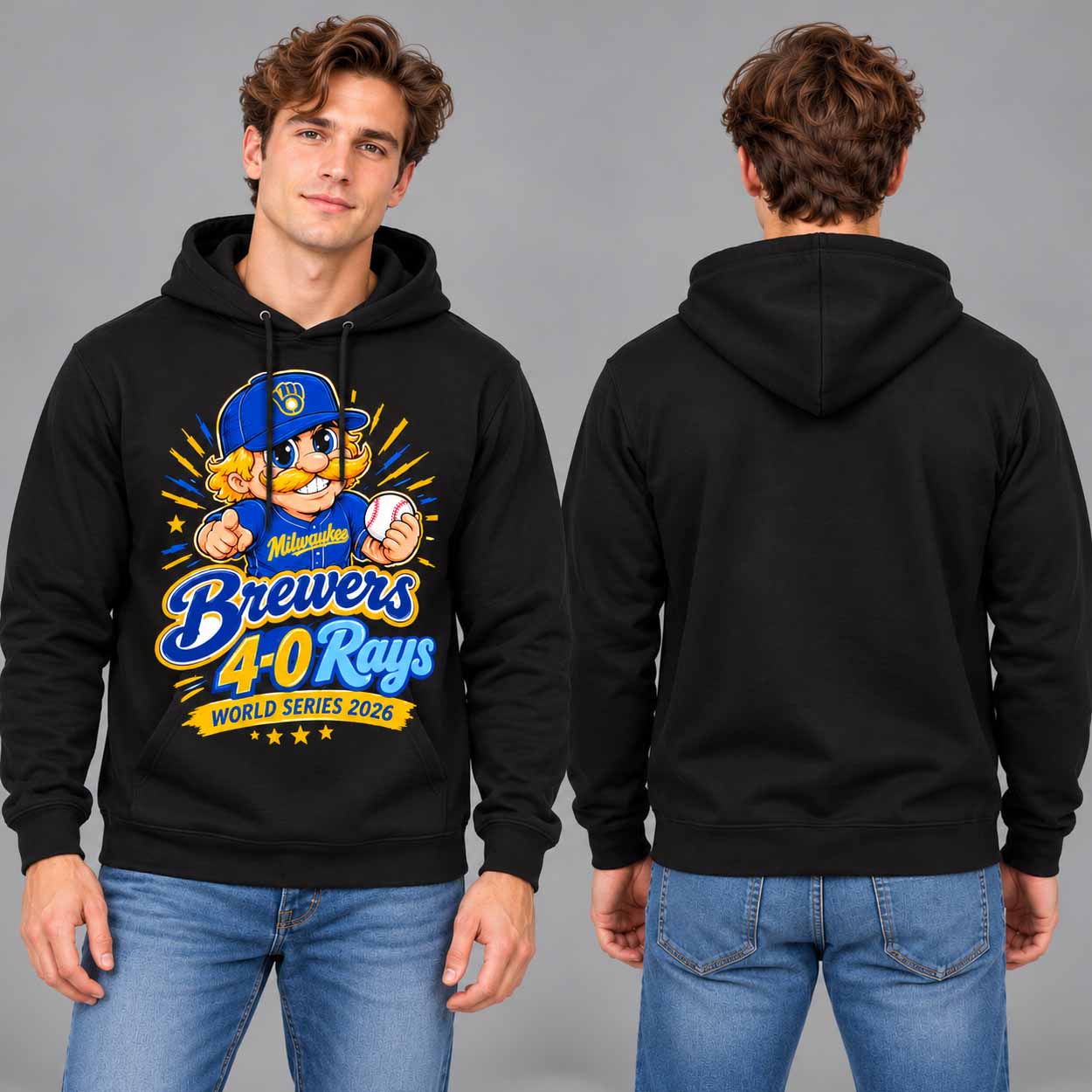 Brewers 4-0 Rays World Series Champions Cartoon Shirt 2 Brewers 4 0 Rays World Series Champions Cartoon Shirt 2