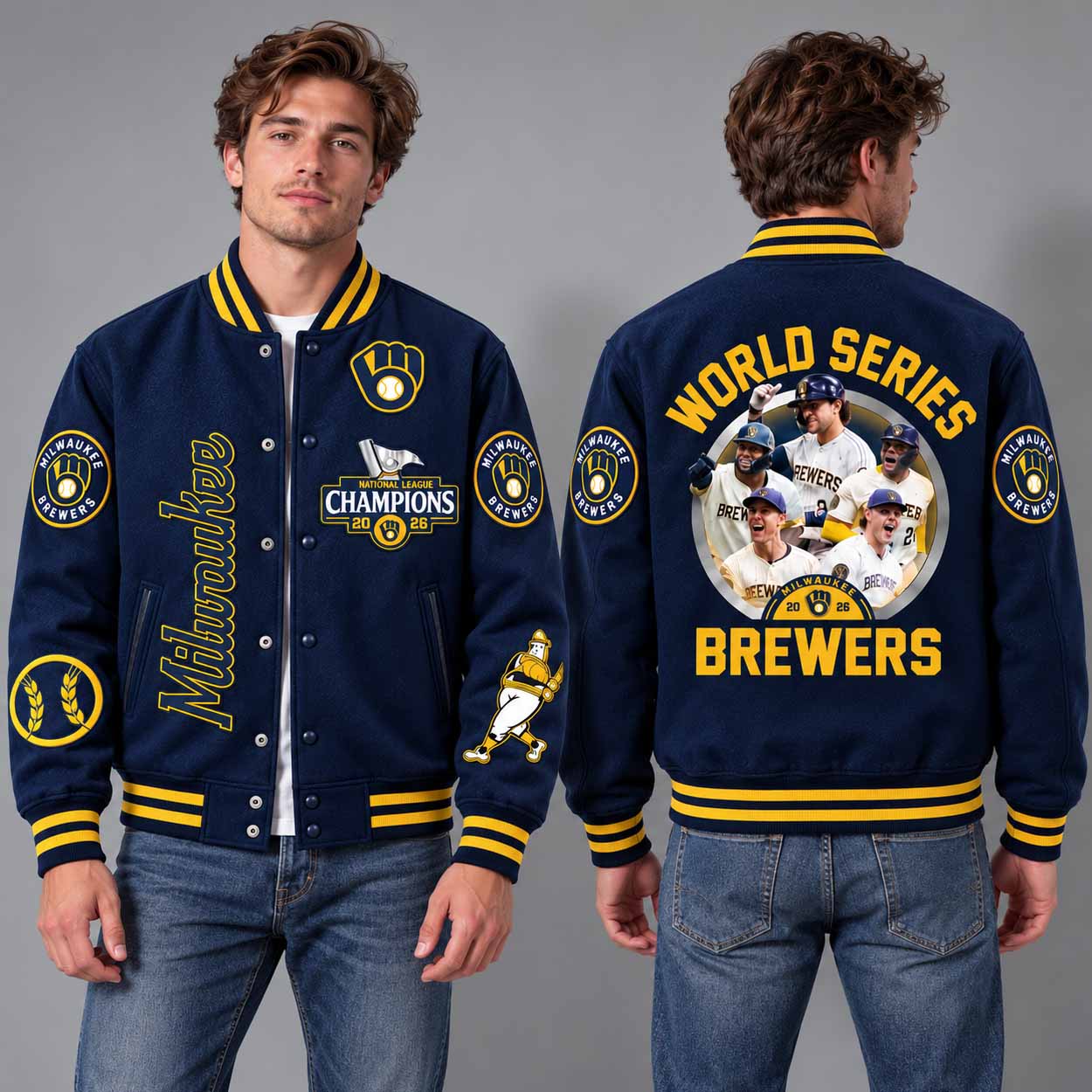 Brewers Champions World Series 2026 Jacket 2 Brewers Champions World Series 2026 Jacket 2
