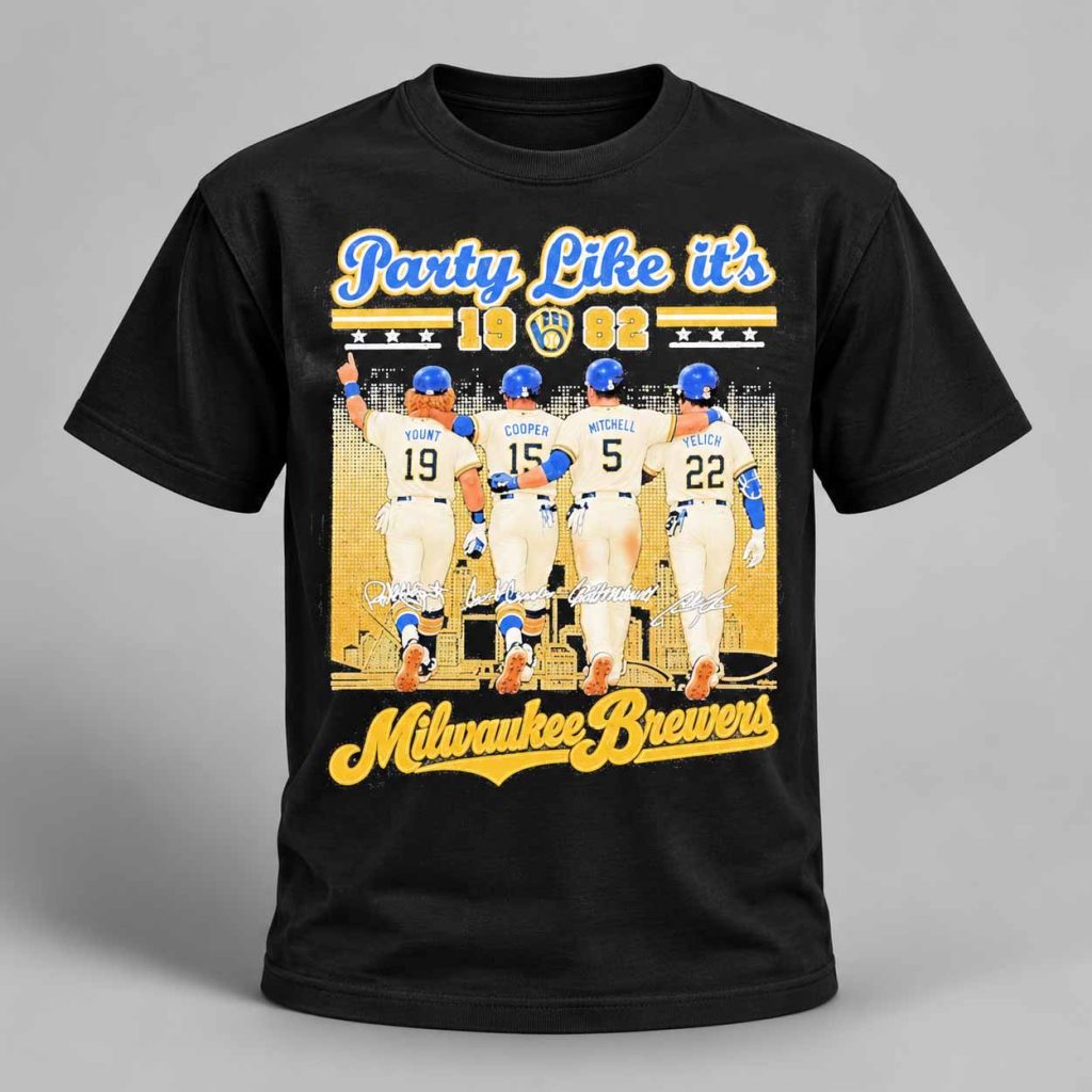 Brewers Party Like It’s 1982 Signatures City Skyline Shirt 1