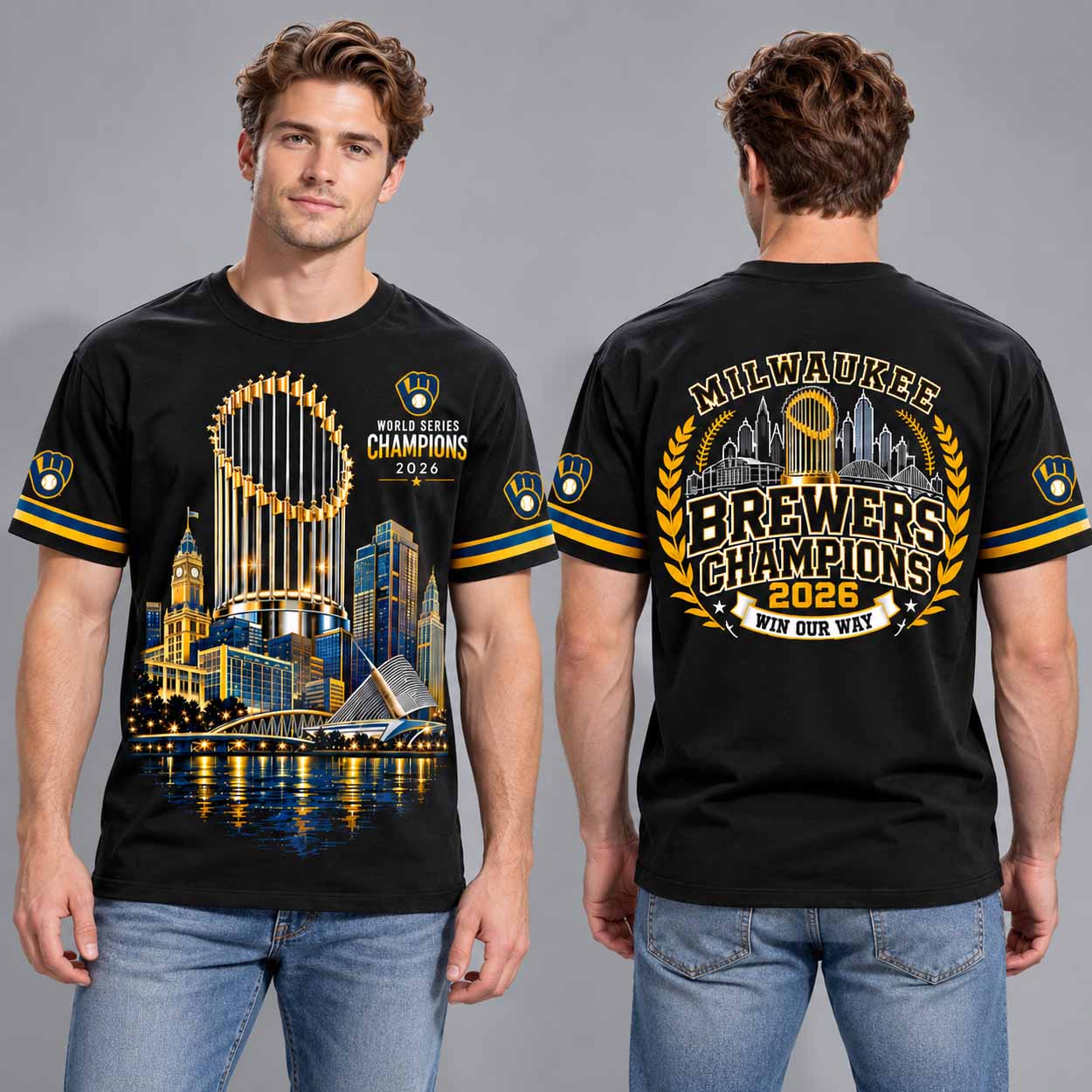 Brewers Skyline Trophy World Series Champions 2026 Win Our Way Shirt 2 Brewers Skyline Trophy World Series Champions 2026 Win Our Way Shirt 1