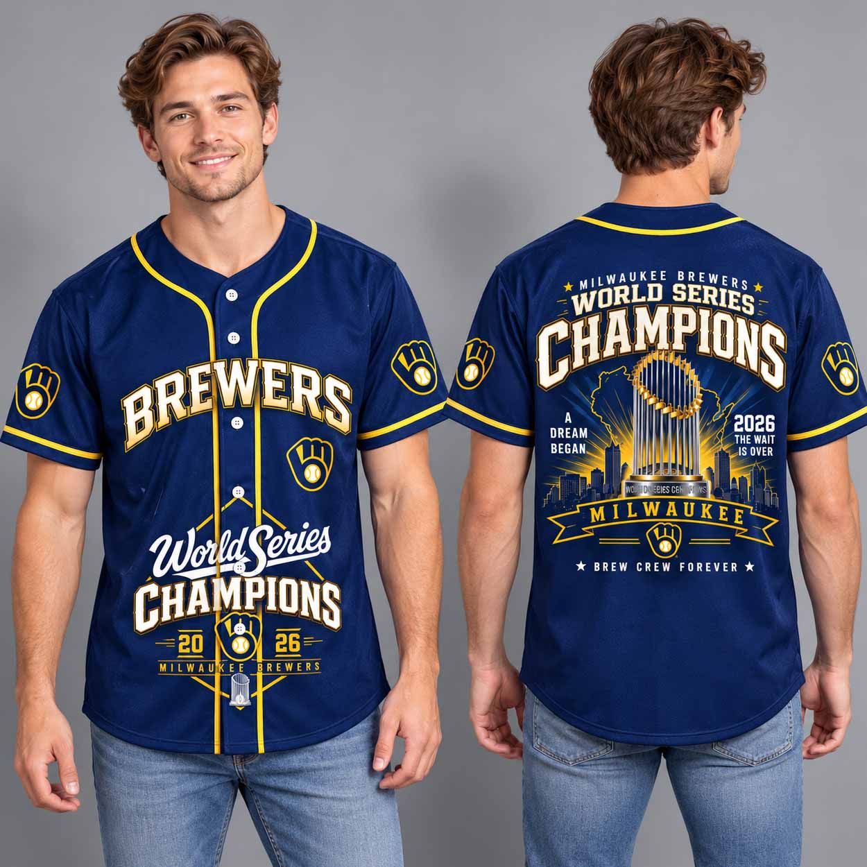 Brewers World Series Champions A Dream Began 2026 Jersey 2 Brewers World Series Champions A Dream Began 2026 Jersey 2
