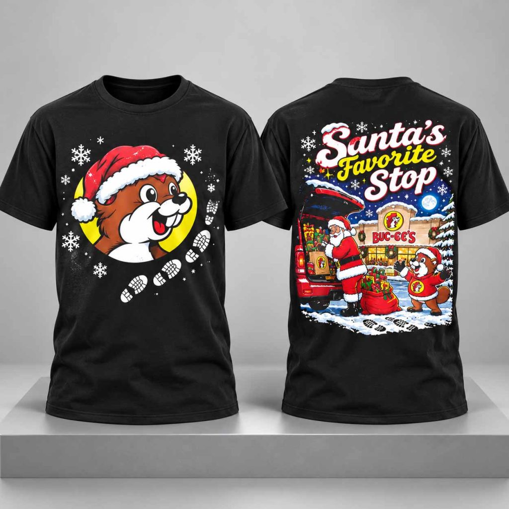 Buc ee’s x Santa’s Favorite Stop Gas Station Shirt 1 Buc ee’s x Santa’s Favorite Stop Gas Station Shirt 1