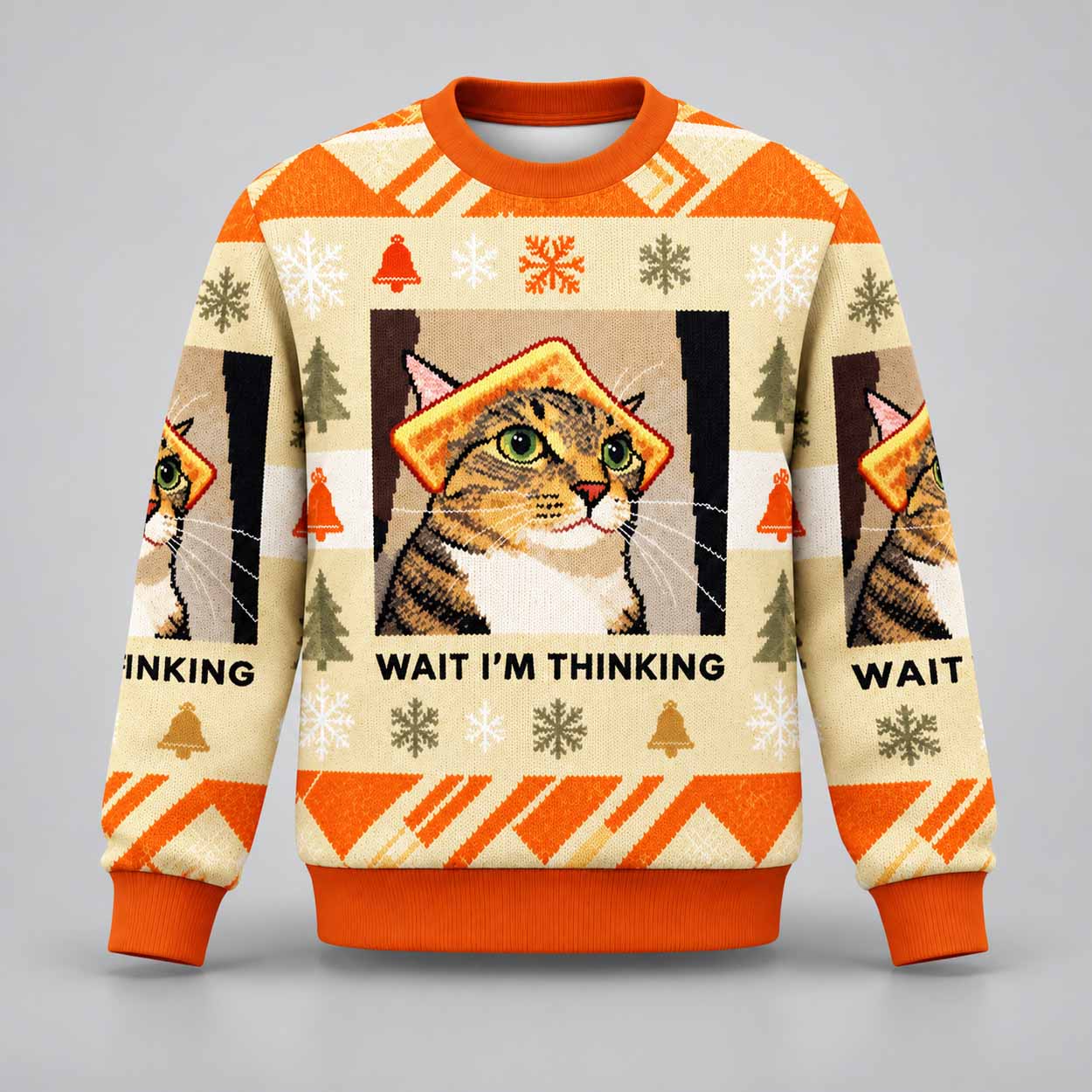 Cat Wait I’m Thinking Ugly Christmas Sweater 1 Cat Wait I’m Thinking Ugly Christmas Sweater 1