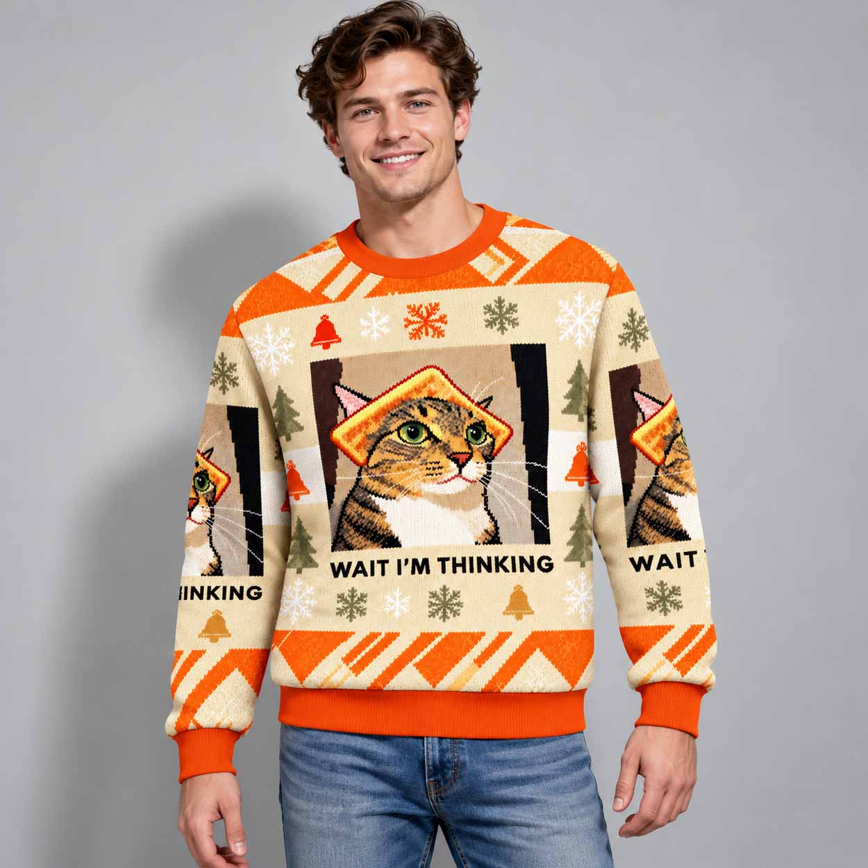 Cat Wait I’m Thinking Ugly Christmas Sweater 2 Cat Wait I’m Thinking Ugly Christmas Sweater 2