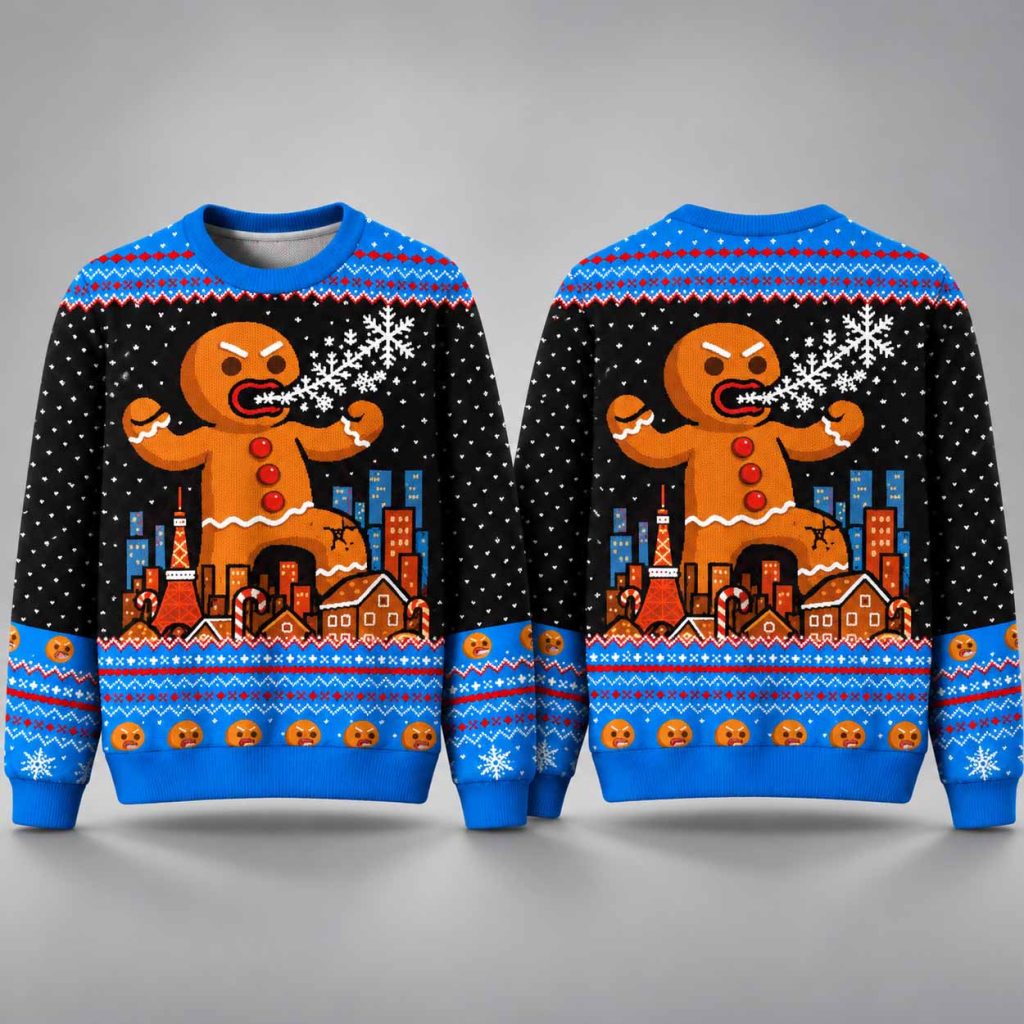 Christmas Gingerbread Monster Ugly Sweater 1 Christmas Gingerbread Monster Ugly Sweater 1