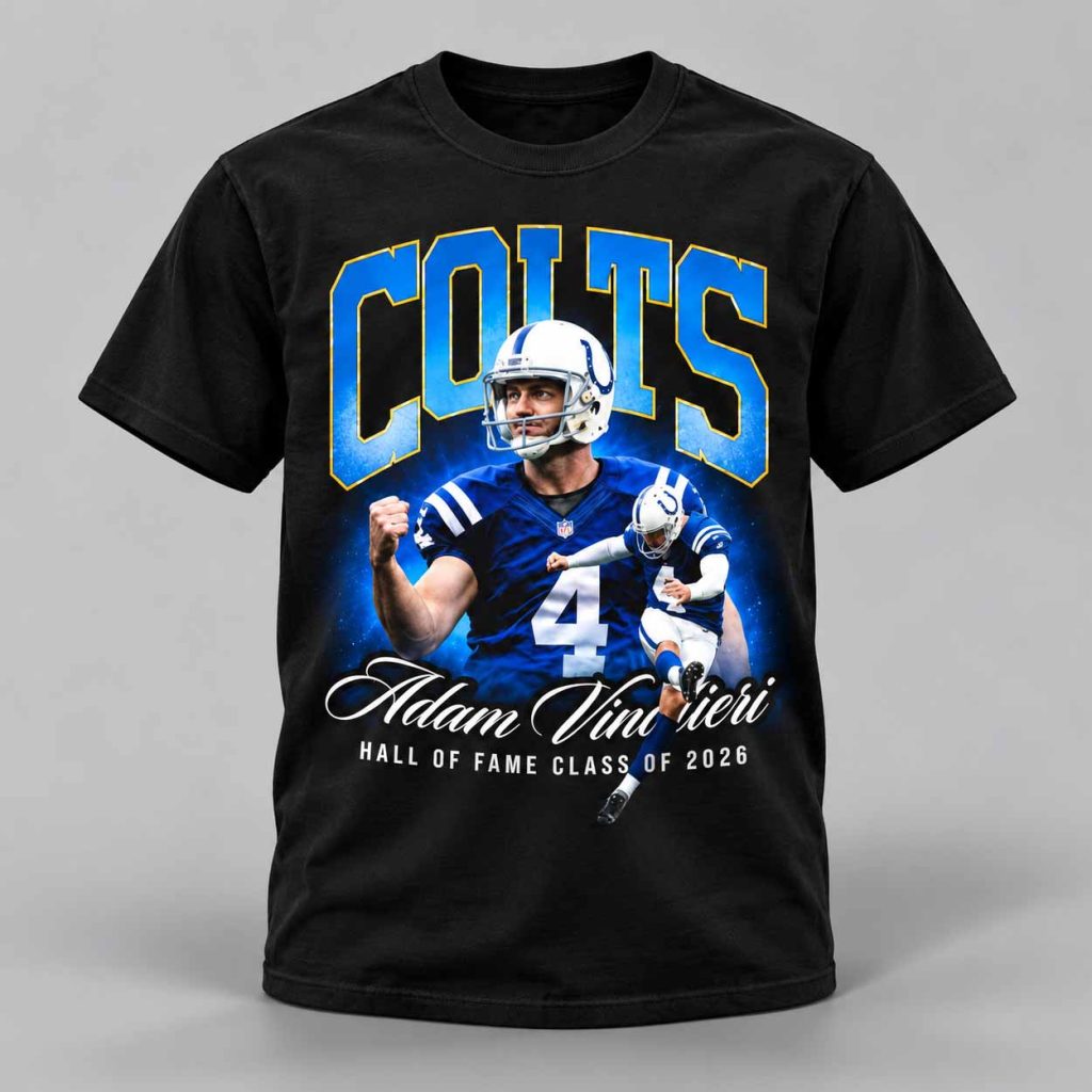 Colts Adam Vinatieri Hall of Fame Class of 2026 Shirt 1 Colts Adam Vinatieri Hall of Fame Class of 2026 Shirt 1