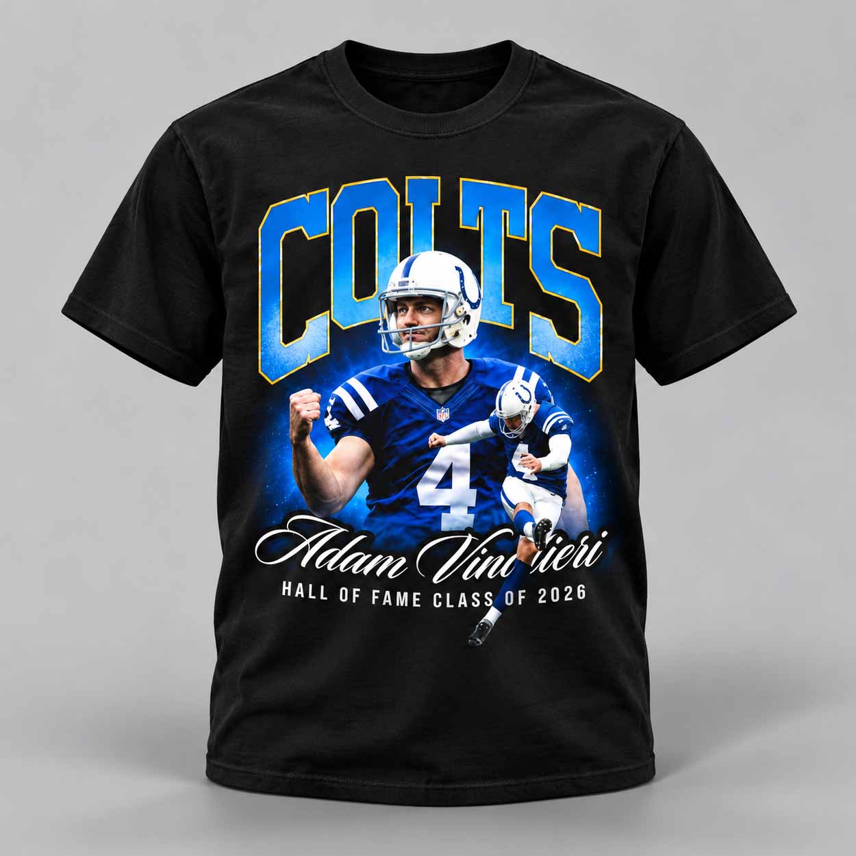 Colts Adam Vinatieri Hall of Fame Class of 2026 Shirt 1 Colts Adam Vinatieri Hall of Fame Class of 2026 Shirt 1