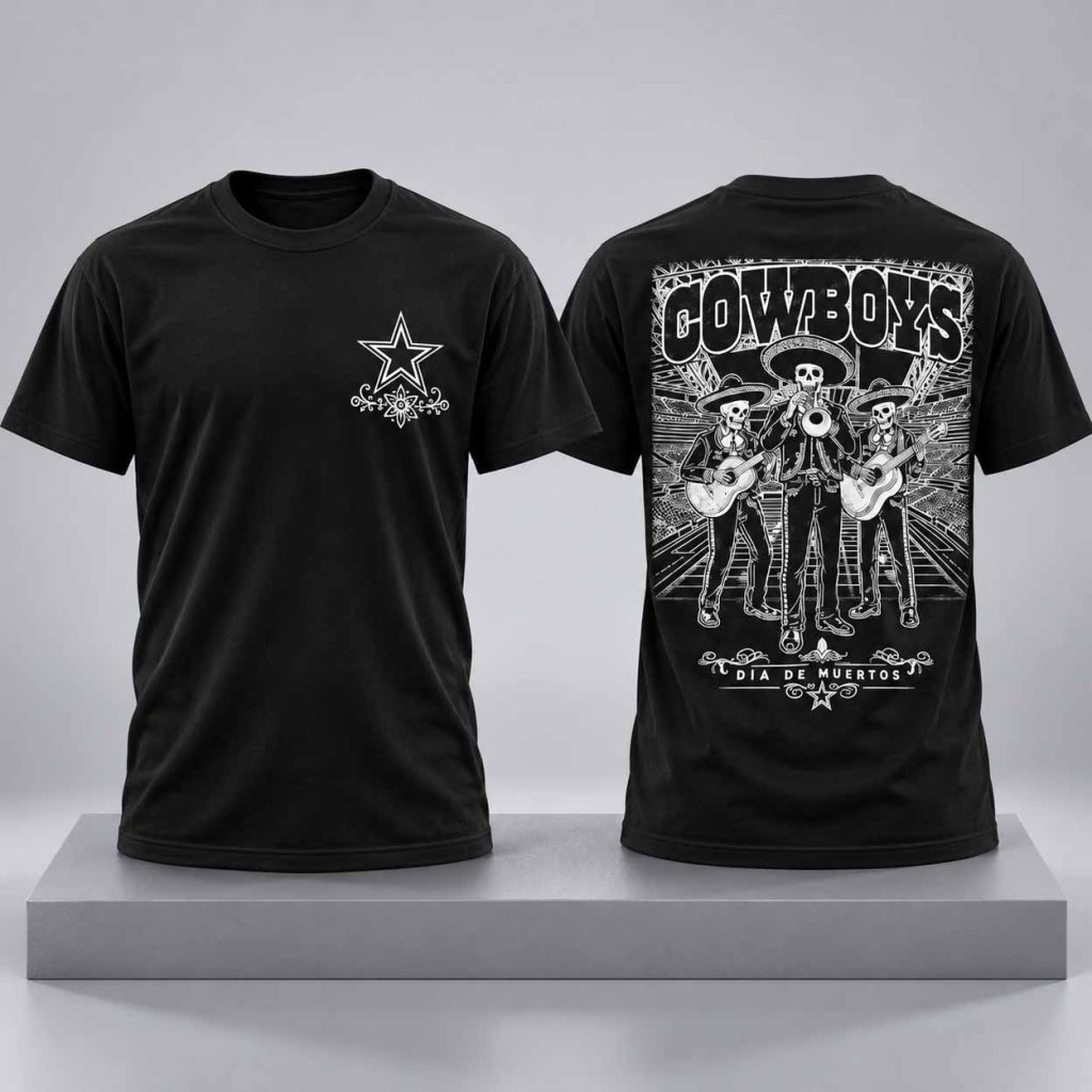 Cowboys Día de Muertos Mariachi Skeletons 2026 Shirt 1