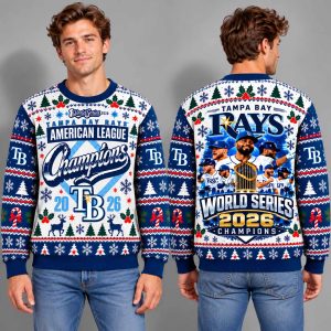 Rays American League Champions World Series 2026 Ugly Christmas Sweater 2