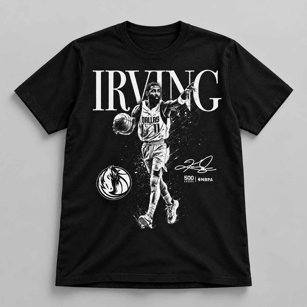 Dallas Mavericks 500 Level Kyrie Irving Portrait 2026 Shirt 1 Dallas Mavericks 500 Level Kyrie Irving Portrait 2026 Shirt 1