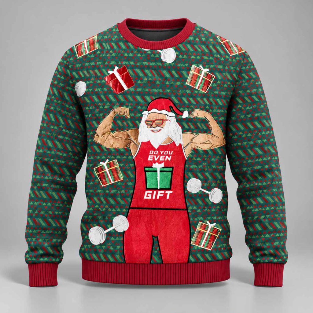 Do You Even Gift Santa Funny Ugly Christmas Sweater 1