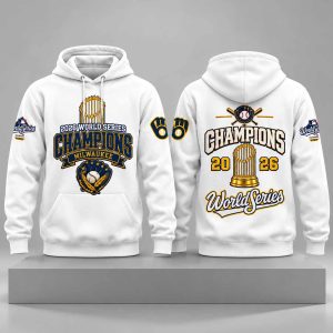 Brewers World Series Champions 2026 Trophy Glove Hoodie 1