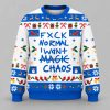 Fxck Normal I Want Chaos Ugly Christmas Sweater 1