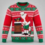 Golfing Santa Ugly Christmas Sweater