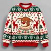 Grumpy Reindeer Middle Finger Holiday Vibes Ugly Christmas Ugly Sweater 1