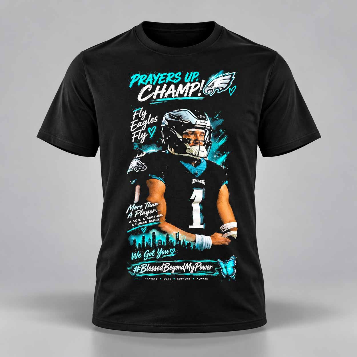Jalen Hurts Prayers Up Champ Shirt 1 Jalen Hurts Prayers Up Champ Shirt 1