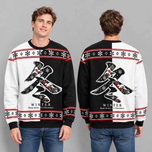 Christmas Winter Kanji Ugly Sweater 2