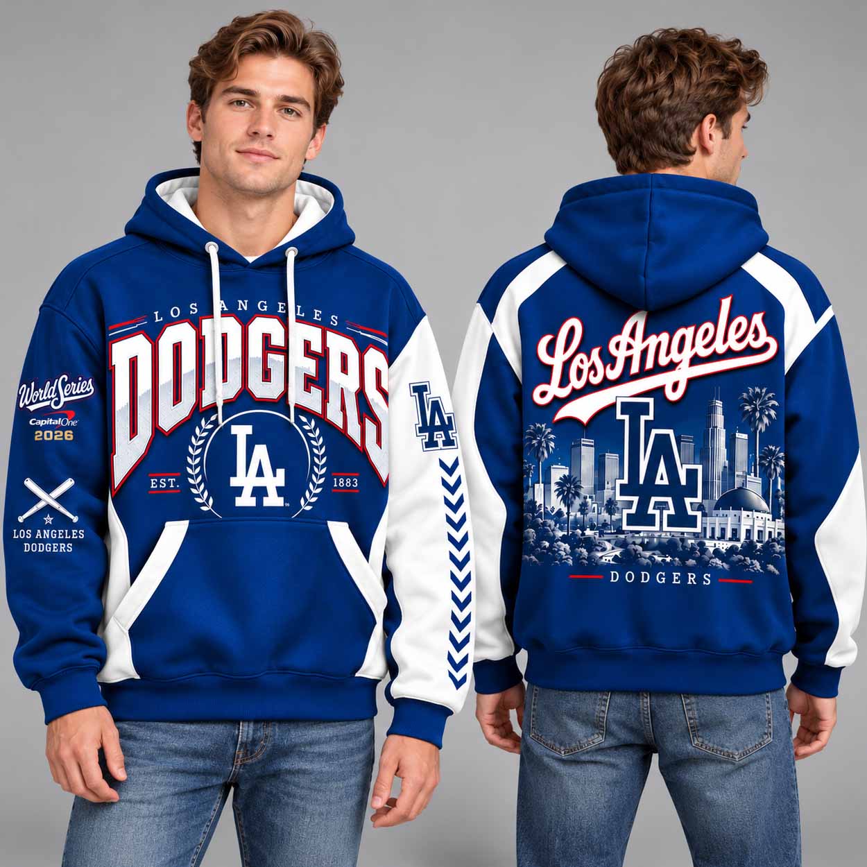 LA Dodgers Est 1883 2026 World Series Pullover Hoodie 2 LA Dodgers Est 1883 2026 World Series Pullover Hoodie 2