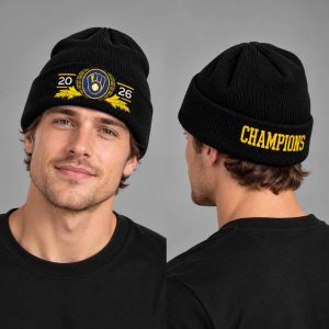 Brewers 2026 World Series Champions Knit Beanie Hat 2