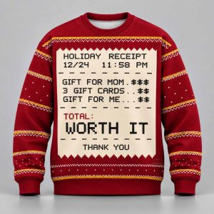 2026 Holiday Receipt Ugly Christmas Sweater 1