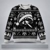Retro Raccoon Smoking Dark Style Ugly Christmas Sweater 2