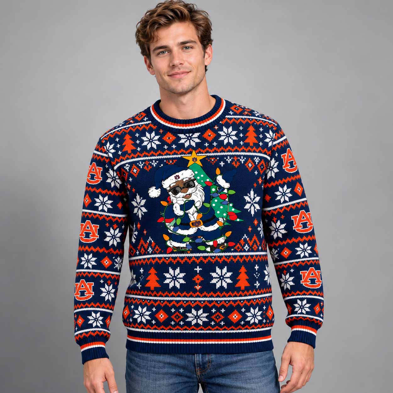 Tigers Santa Claus Christmas Ugly Sweater 2 Tigers Santa Claus Christmas Ugly Sweater 2