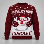 Ugly Christmas Sweater With Sexy Snowman
