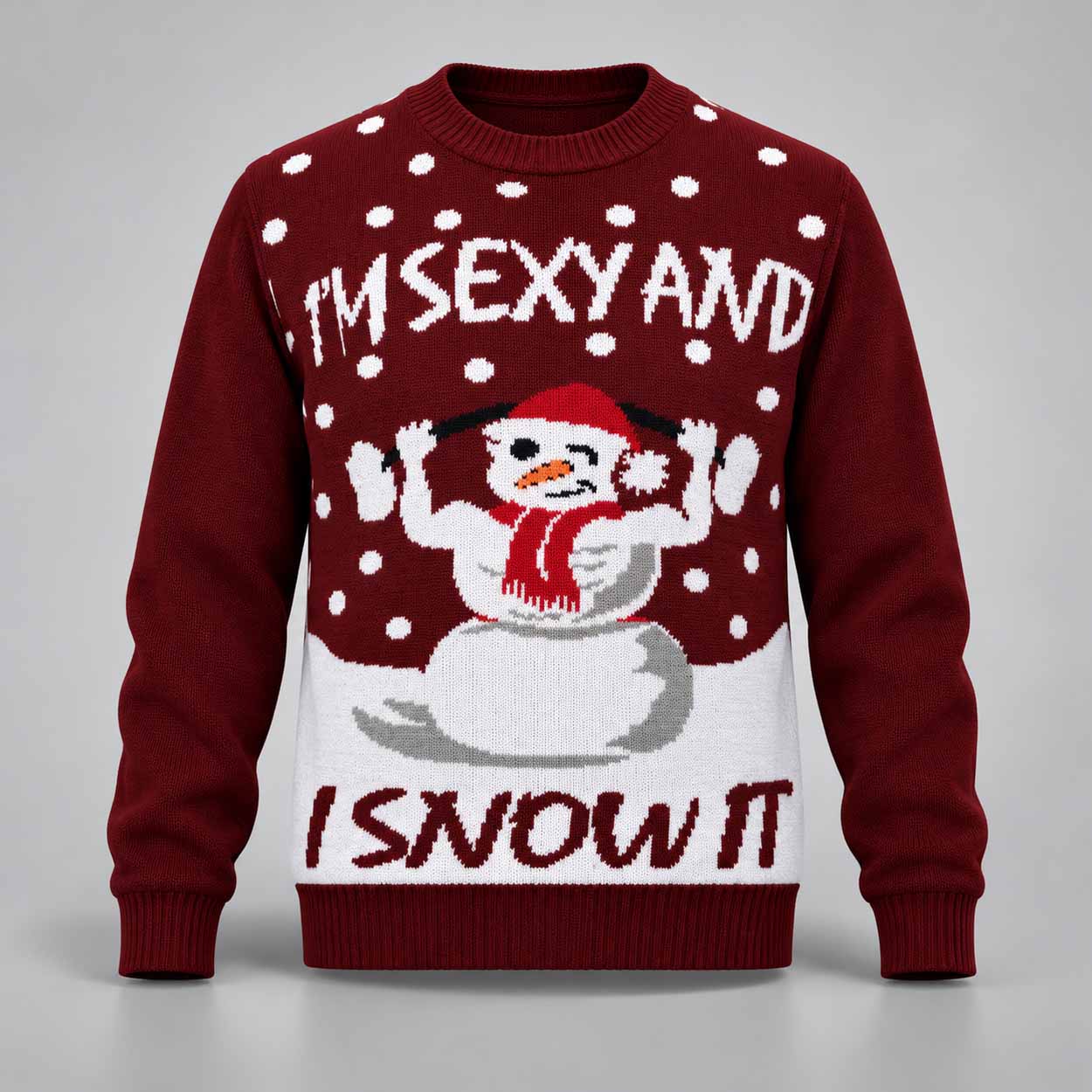 Ugly Christmas Sweater With Sexy Snowman 1 Ugly Christmas Sweater With Sexy Snowman 1