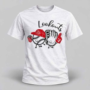 Chattanooga Lookouts Cute Baseball Ball And Glove Play Ball Shirt 1
