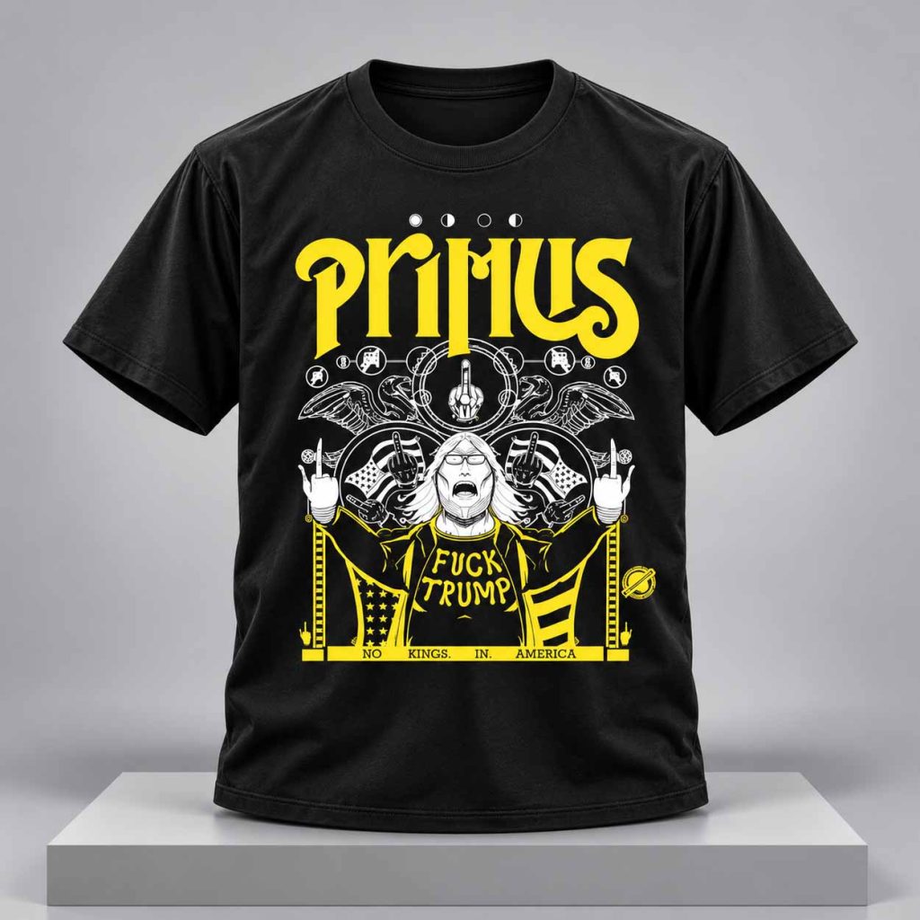 Woman In Primus No Kings Shirt 1