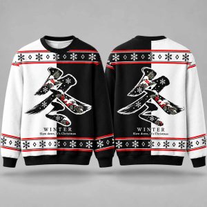 Christmas Winter Kanji Ugly Sweater 1