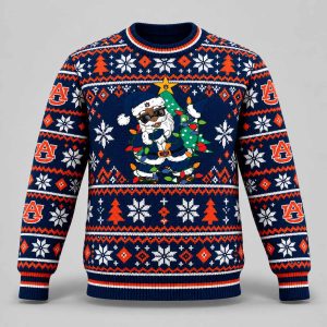 Tigers Santa Claus Christmas Ugly Sweater 1