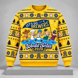 Let’s Go Brewers 2026 Ugly Christmas Sweater 1