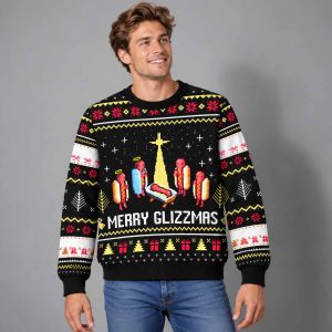 Hot Dog Merry Glizzmas Christmas Ugly Sweater 2