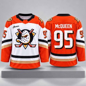 Roger McQueen Ducks Lightning McQueen 95 Hockey Jersey 1
