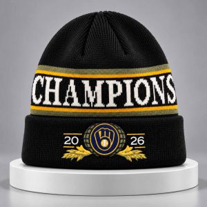 Brewers 2026 World Series Champs Beanie Hat 1