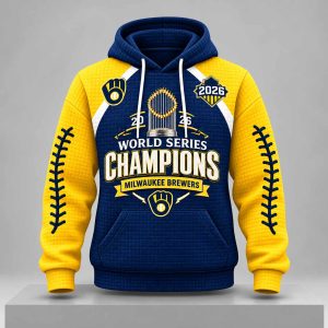 Brewers World Series Champions 2026 Waffle Hoodie 1