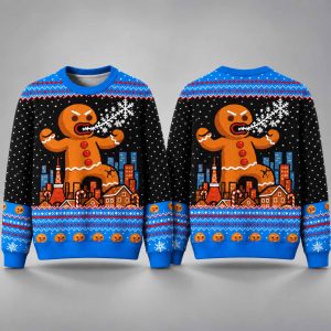 Christmas Gingerbread Monster Ugly Sweater 1