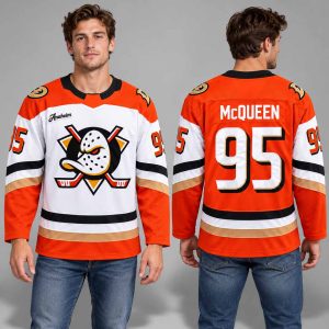 Roger McQueen Ducks Lightning McQueen 95 Hockey Jersey 2
