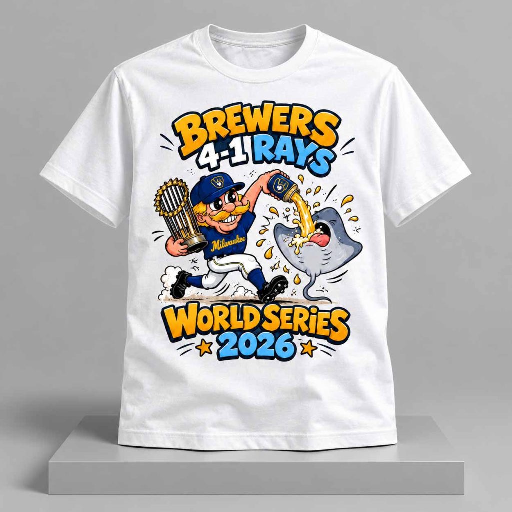 Brewers Mascot Pouring Beer On A Ray World Series Champions 2026 Shirt 1