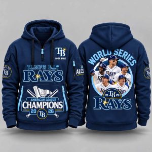 Rays 2026 World Series American League Champions Quarter Zip Hoodie 8 Rays 2026 World Series American League Champions Quarter Zip Hoodie 4