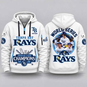 Rays 2026 World Series American League Champions Quarter Zip Hoodie 1