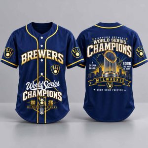 Brewers World Series Champions A Dream Began 2026 Jersey 1